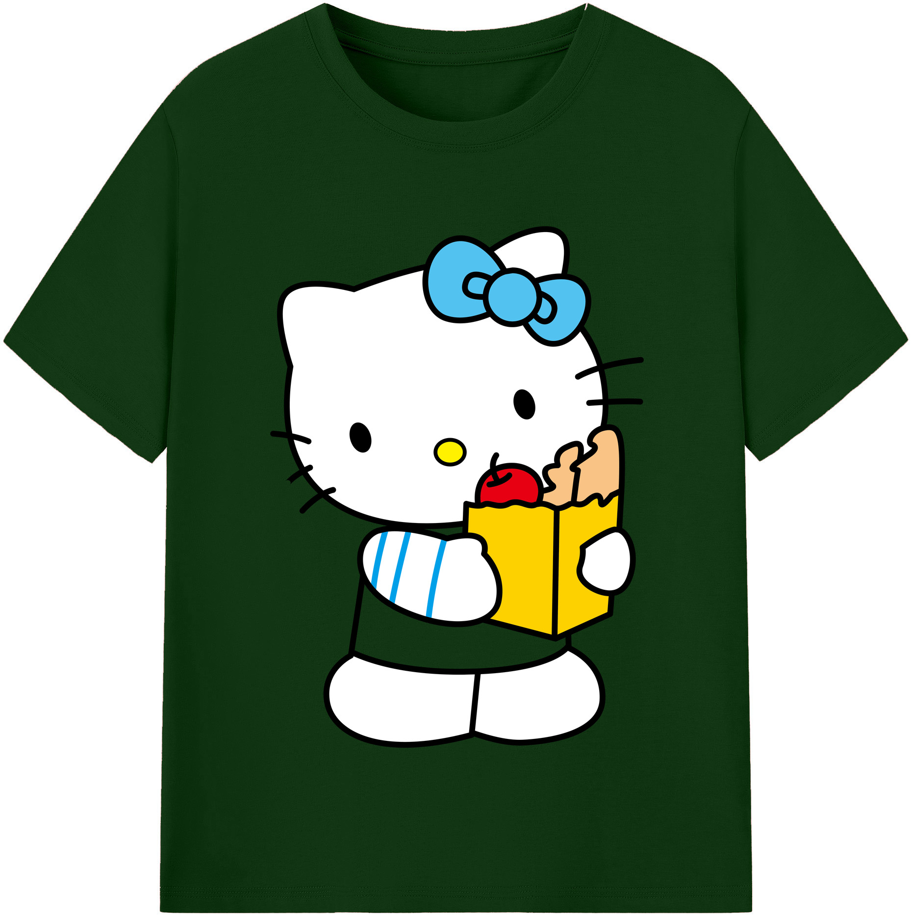 （画像用） Hello Kitty ハローキティ 綿100％半袖Tシャツ（フロントプリント）